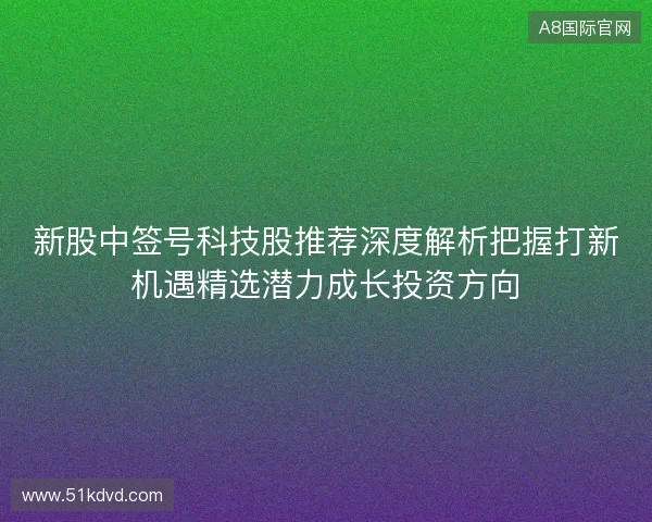 新股中签号科技股推荐深度解析把握打新机遇精选潜力成长投资方向 新股中签号科技股推荐深度解析把握打新机遇精选潜力成长投资方向